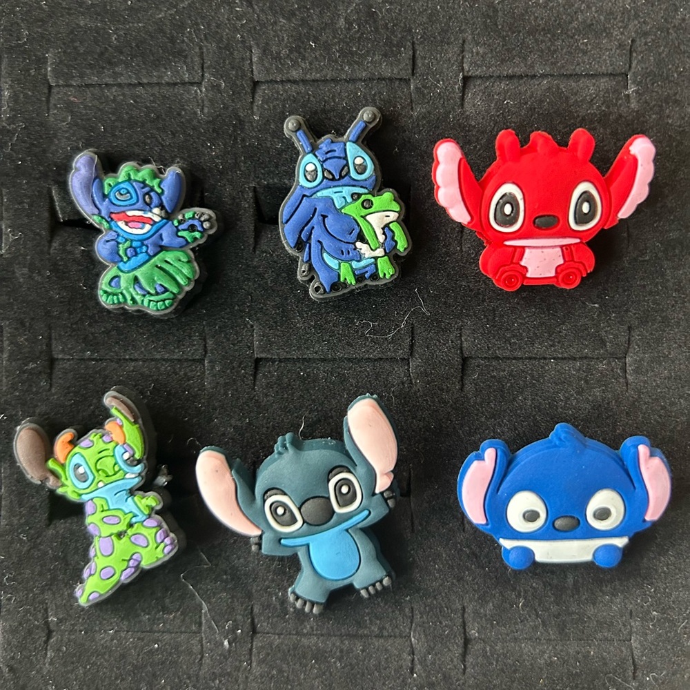 Stitch Croc charm set of 6